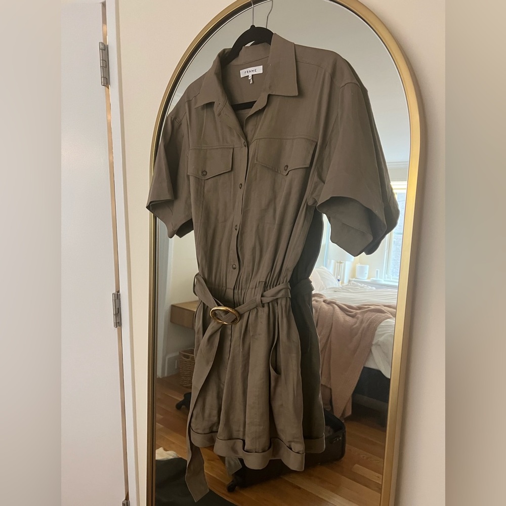 Frame Arie Belted Utility Romper